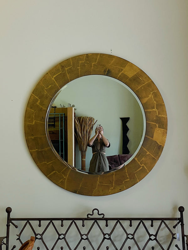 MONUMENTAL LAYERED GOLD LEAF MIRROR