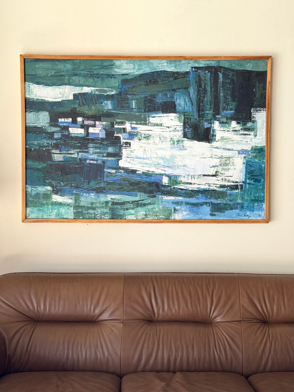 1970s Original Abstract by California Artist Gail Wong
